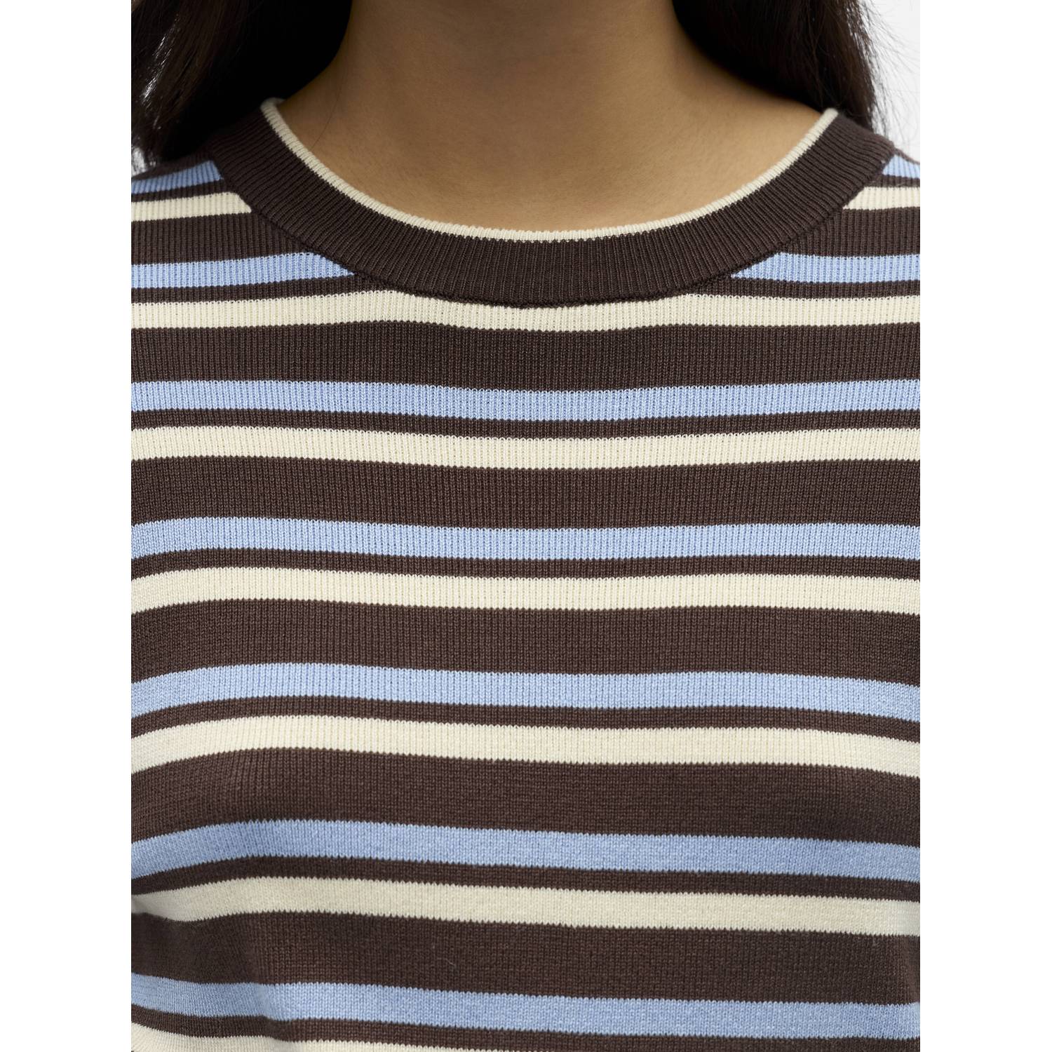 OBJECT gebreide gestreepte pullover bruin meerkleurig