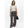 OBJECT wide leg geruite pantalon - bruin/meerkleurig