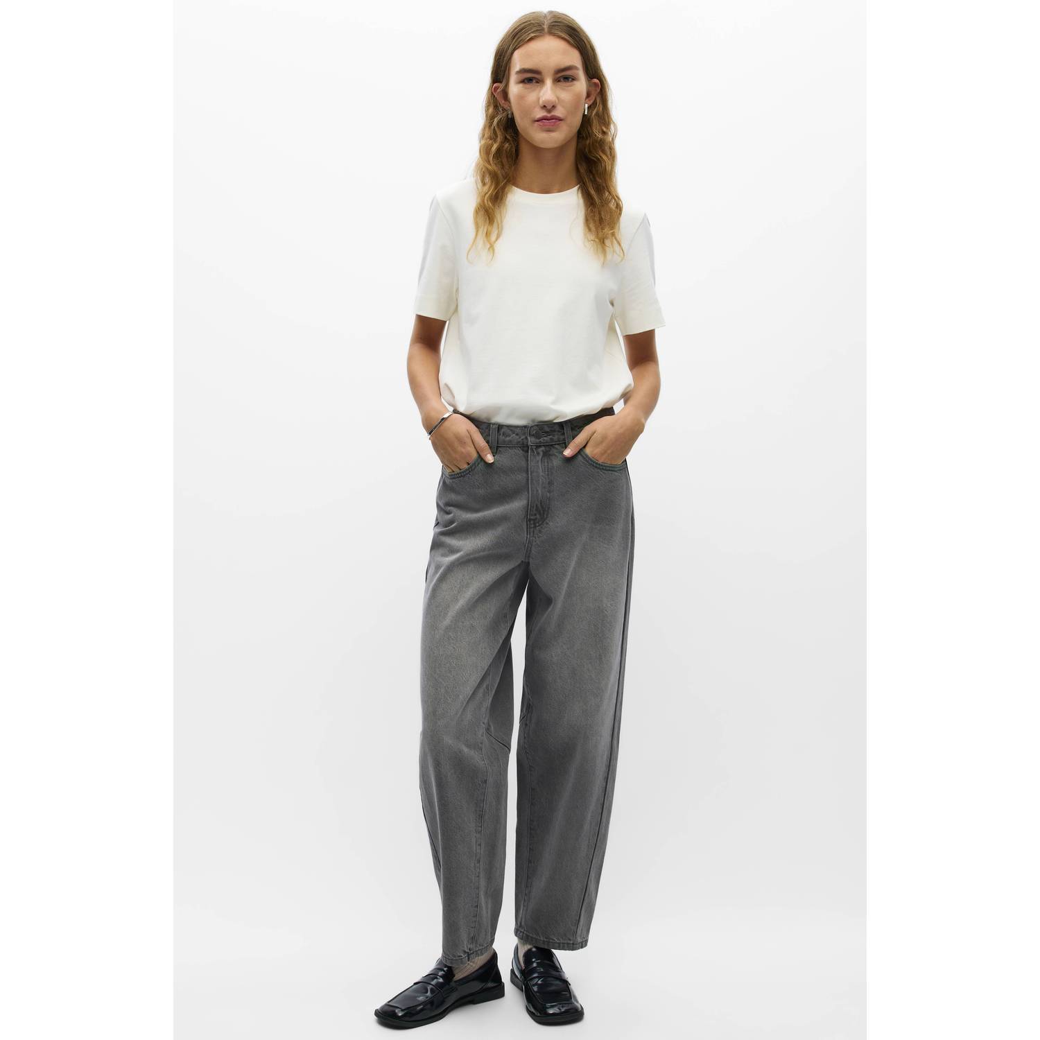 OBJECT OBJMIU barrel jeans grey denim