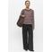 OBJECT gebreide gestreepte pullover - donkerrood/meerkleurig