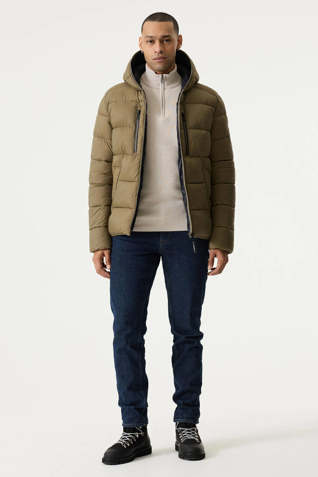 Garcia quilted pufferjas - capers