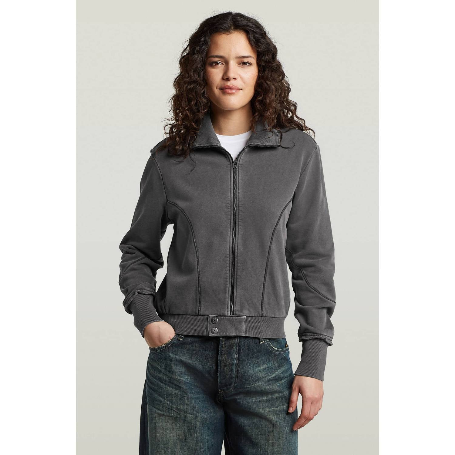 G-STAR katoenen vest grijs