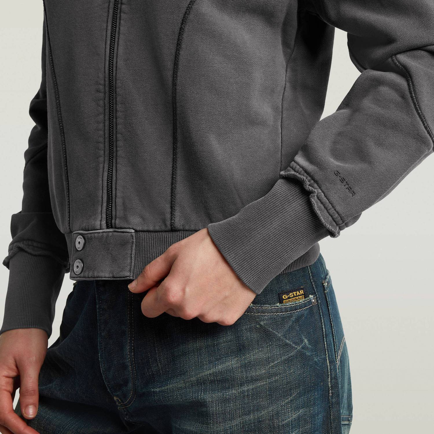 G-STAR katoenen vest grijs