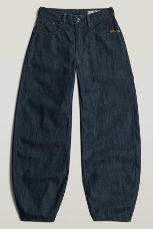 high waist barrel jeans - donkerblauw