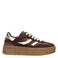 POSH by Poelman Millie leren sneakers - bruin
