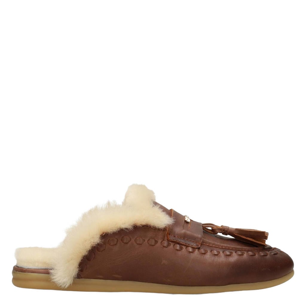 Bruine dames Haboob Jolie leren clogs -