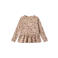 Wheat A-lijn gebloemde longsleeve met peplum en plooien - beige/roze/paars