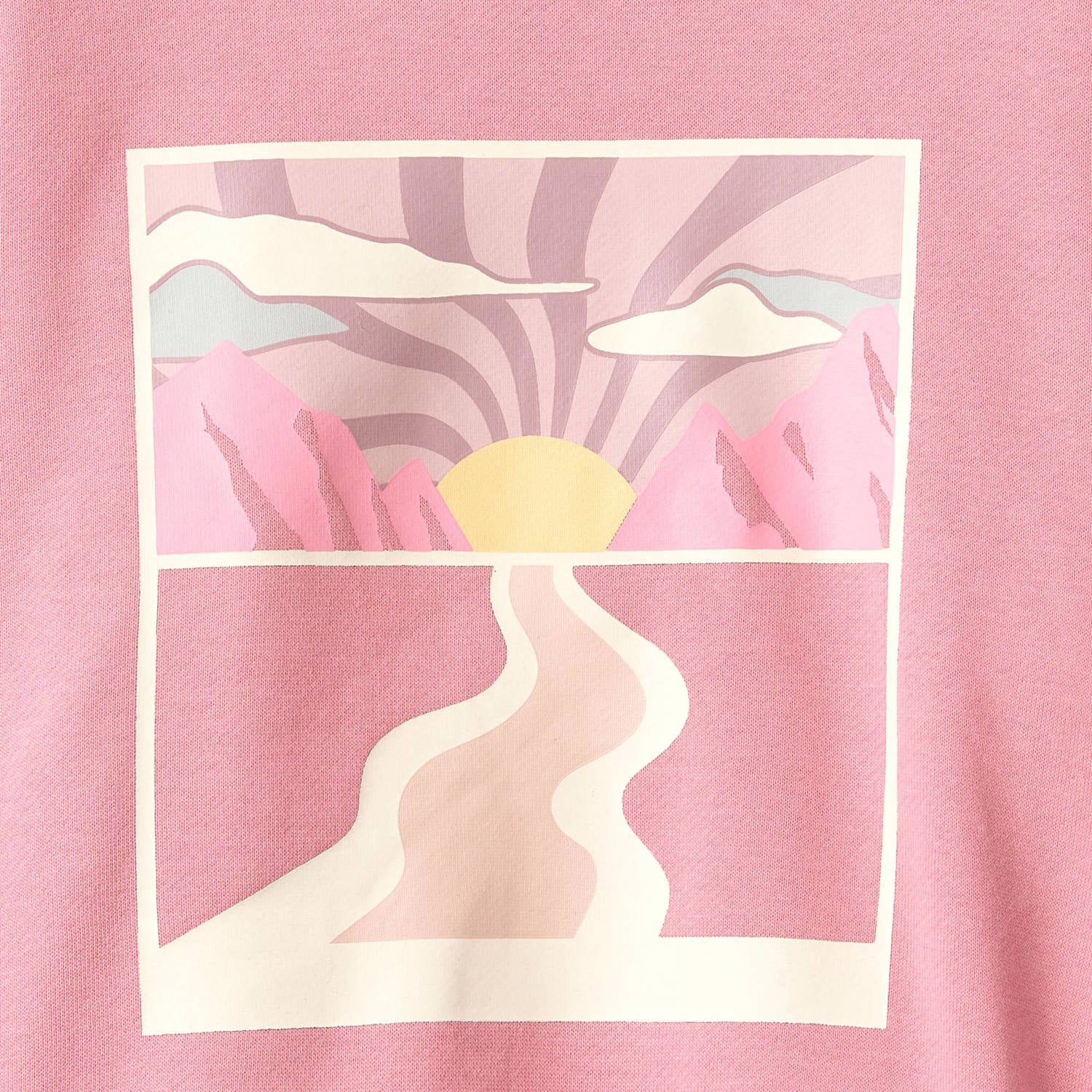 Wheat sweater met print roze