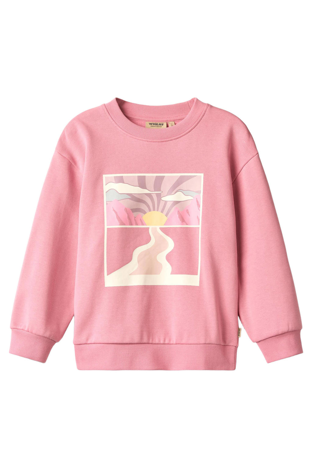 Wheat sweater met print - roze