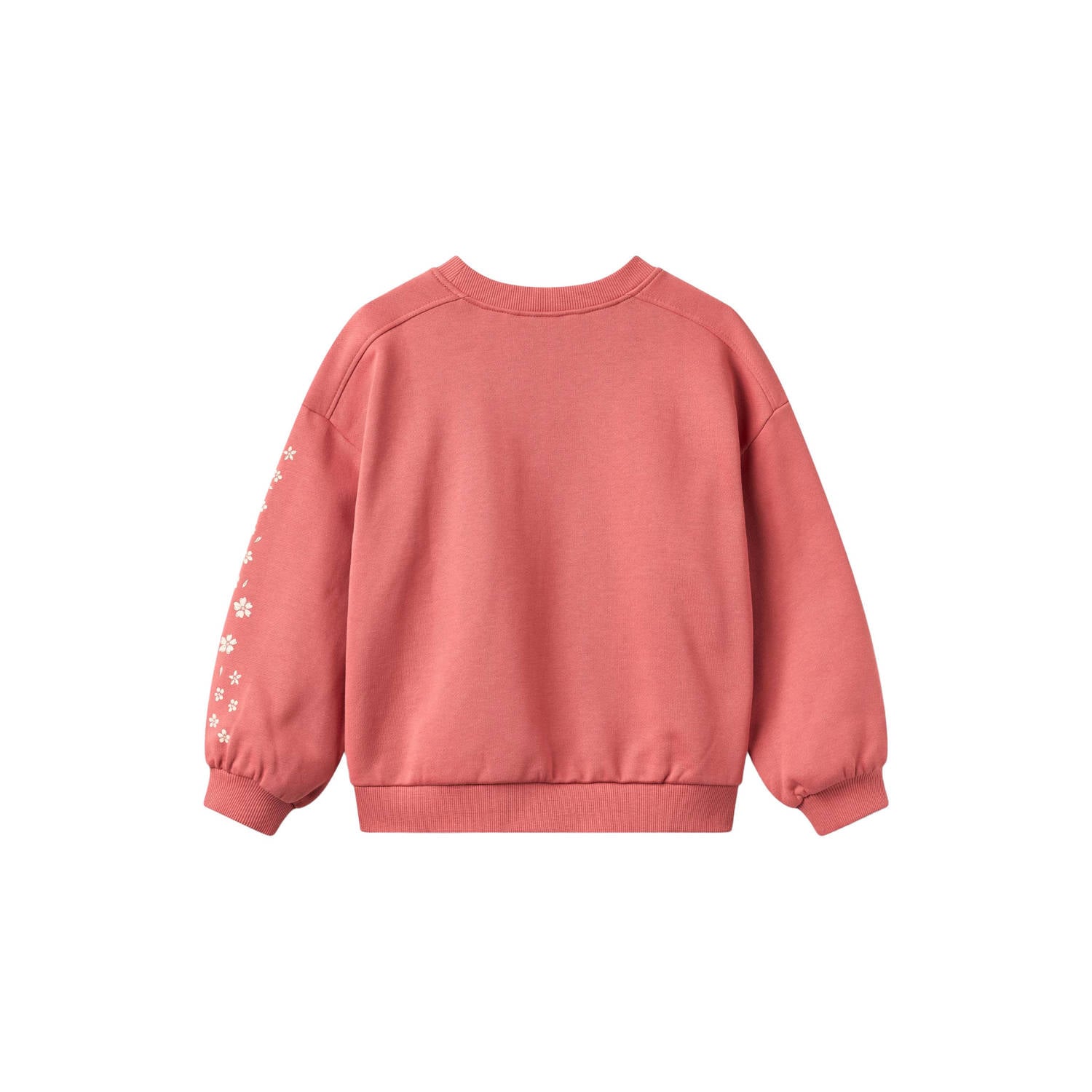 Wheat oversized gebloemde sweater koraalrood