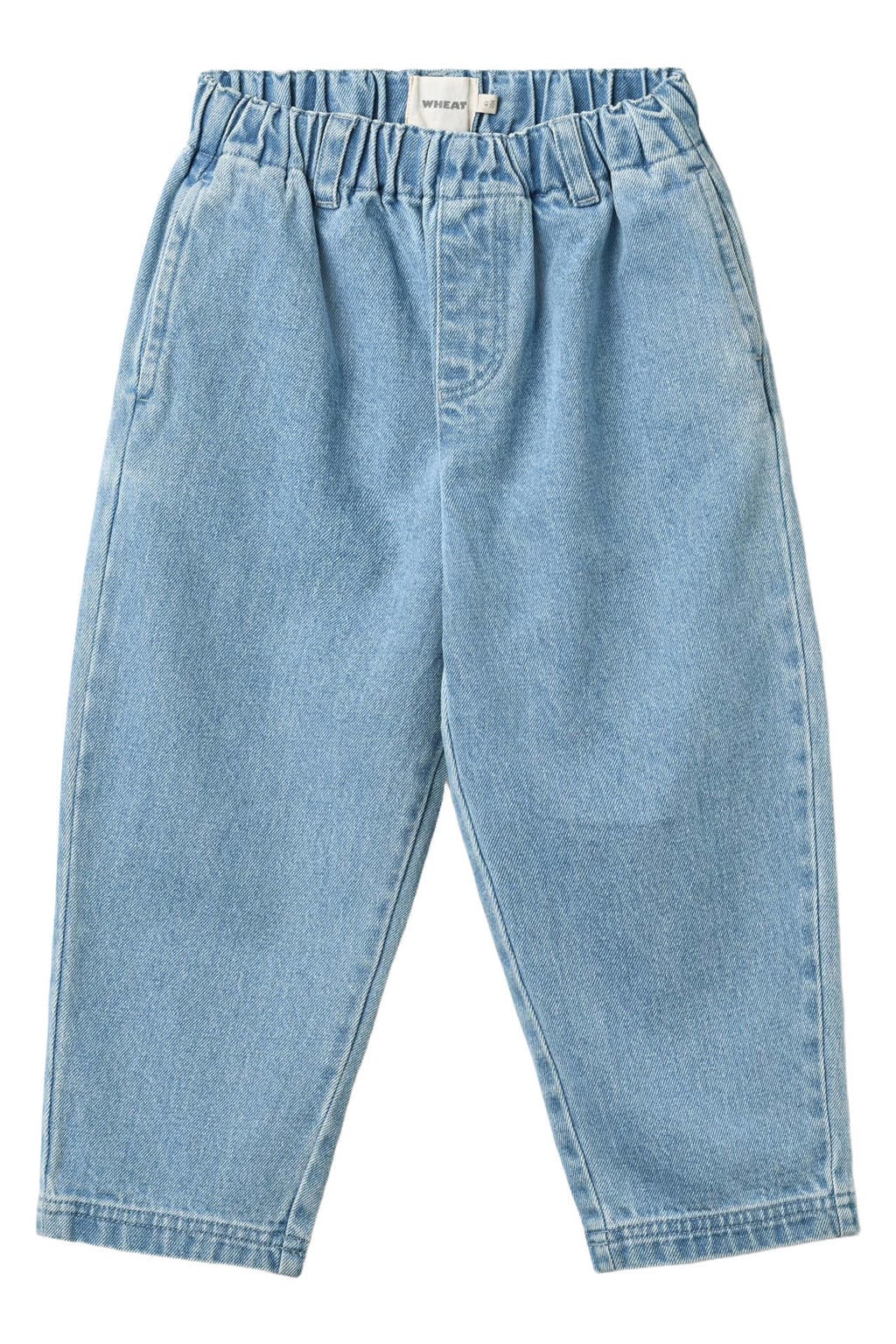 Light blue denim jongens Wheat baggy jeans van denim met regular waist en effen