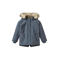 Wheat winterparka met imitatiebontkraag - grijsblauw