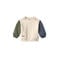 Wheat rechtvallende sweater - ecru/blauw/groen