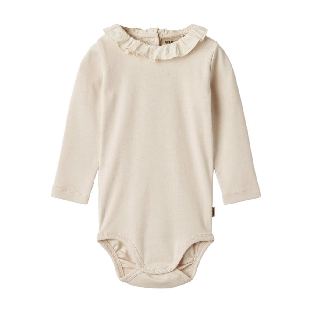 Wheat katoenen romper met ruches - ecru