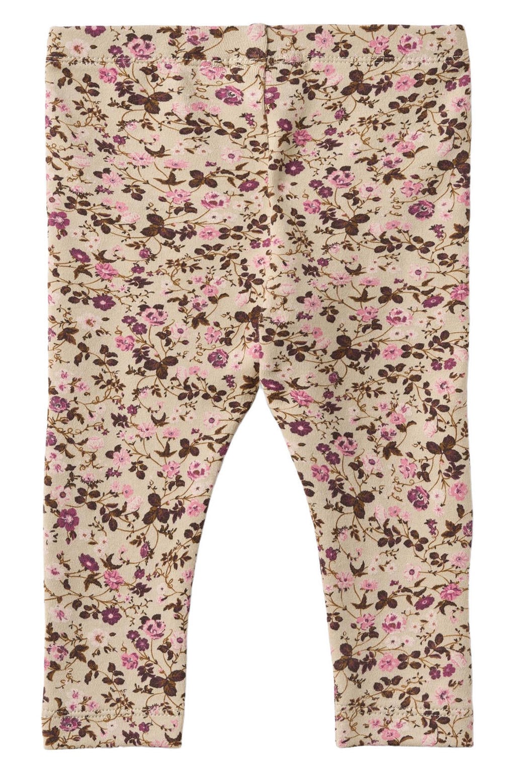 Wheat slim fit gebloemde legging - beige/roze/paars