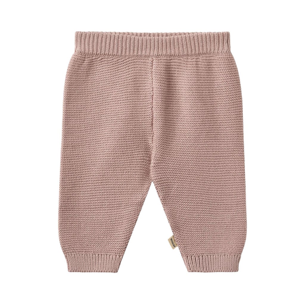 Wheat katoenen gebreide babybroek - roze