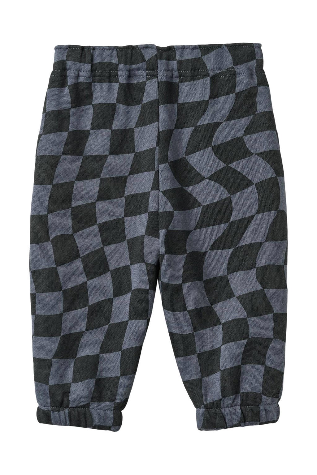 Antraciet en zwarte jongens Wheat loose fit geruite sweatpant van katoen met elastische tailleband