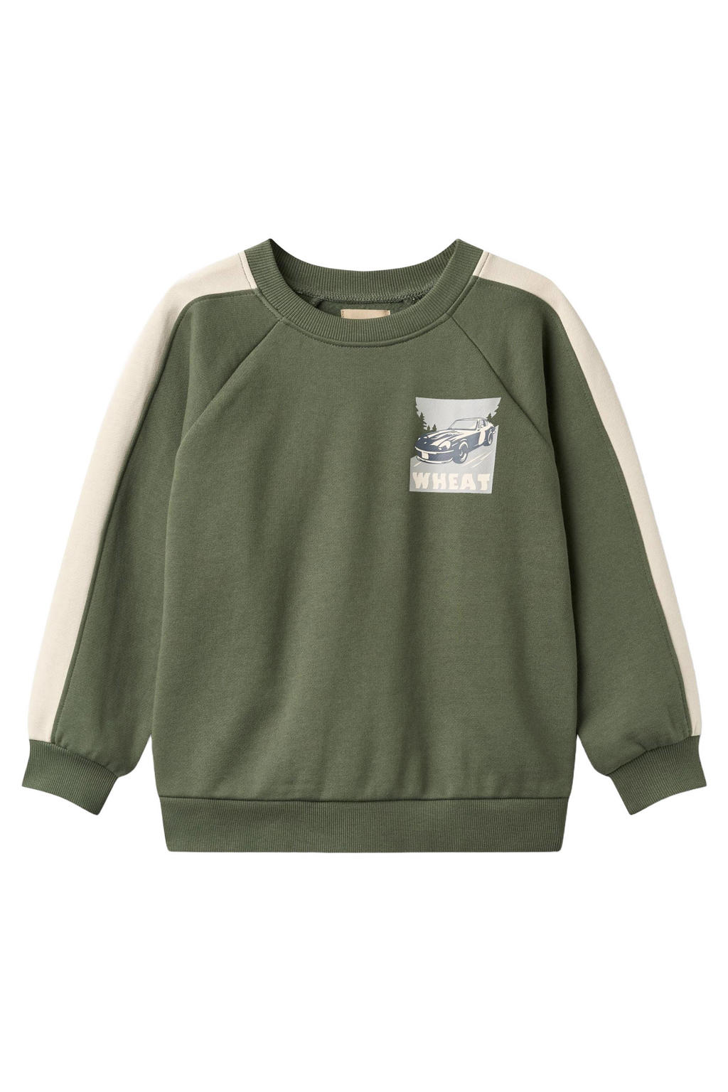 Wheat oversized sweater met print - groen