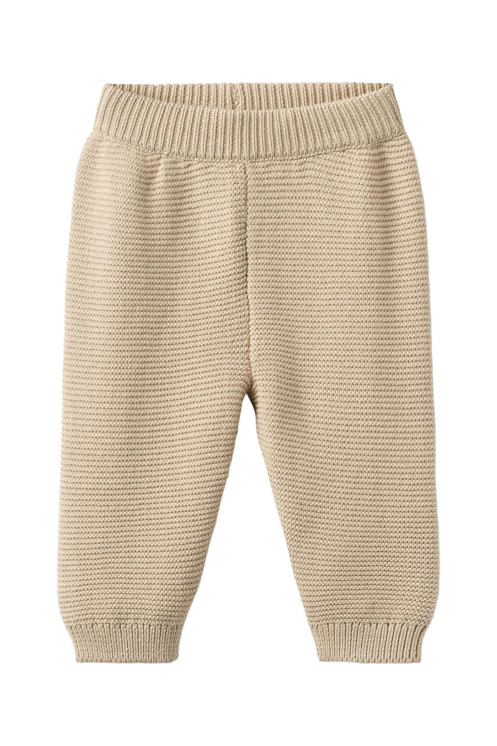 Wheat katoenen gebreide babybroek - beige