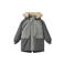 Wheat winterparka met imitatiebontkraag - grijs/lichtgrijs