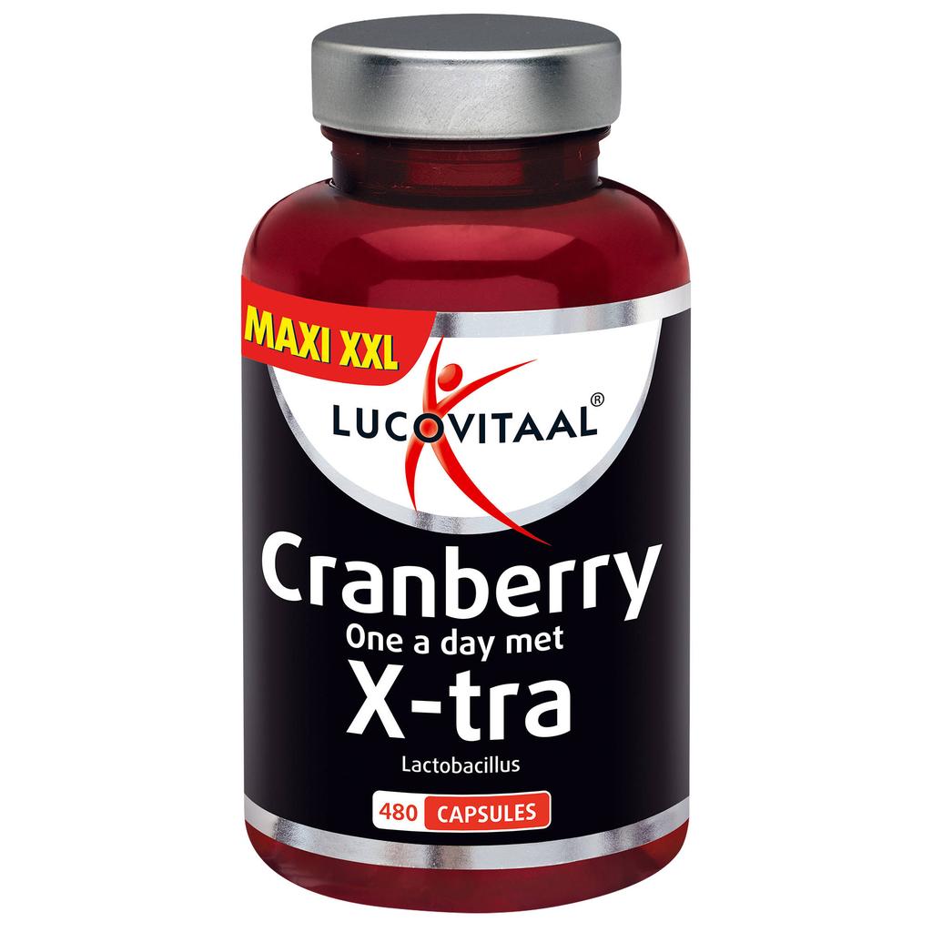Lucovitaal Cranberry met X-tra Lactobacillus 480 capsules MAXI XXL