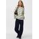 PIECES oversized gestreepte top - lichtgeel