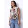 SisterS Point gebloemd jacquard gilet - beige
