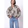 SisterS Point gebloemde jacquard bomberjack - beige