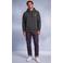 Vänner boxy hoodie met backprint - dark grey