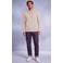 Vänner regular fit hoodie met backprint - beige