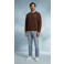 Vänner boxy sweater met borduursels en backprint - chocolate fountain