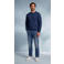 Vänner regular fit sweater met backprint - donkerblauw
