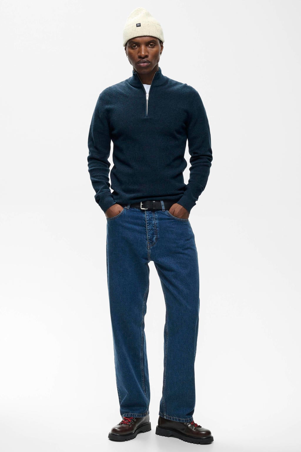 Matinique regular fit gebreide trui - blue wing teal