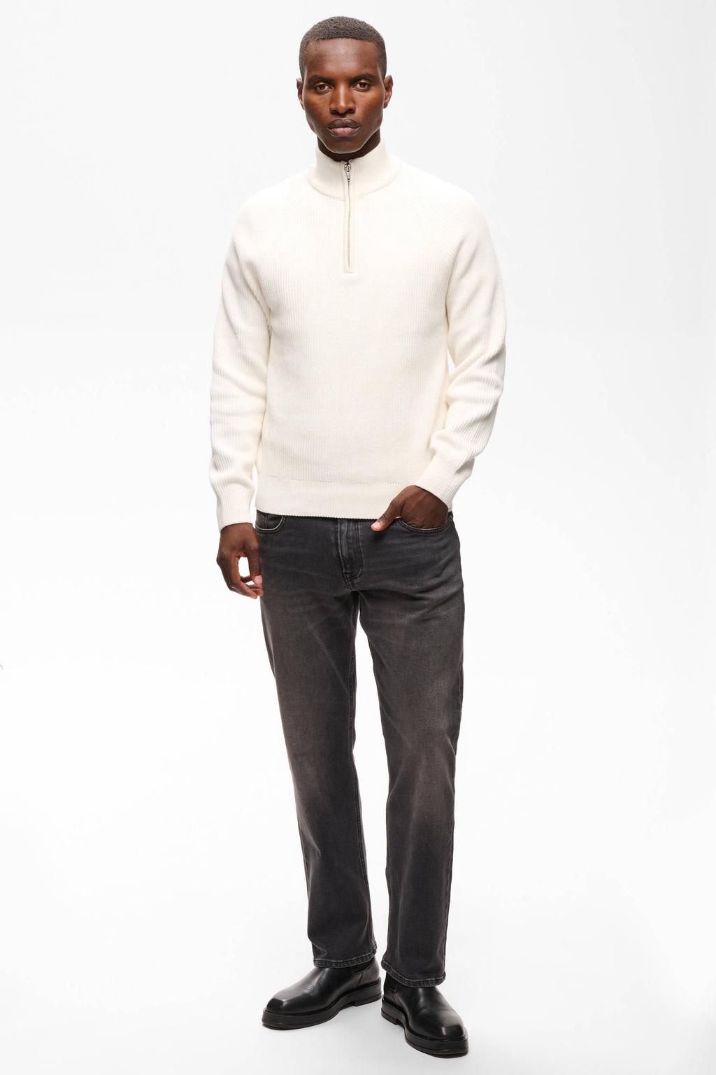 Matinique regular fit gebreide trui - offwhite