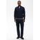 Matinique katoenen regular fit gebreide trui - donkerblauw