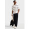 Redefined Rebel oversized gebreide gestreepte polo - wit