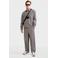 Redefined Rebel linnen relaxed fit casual gestreepte broek - donkergrijs