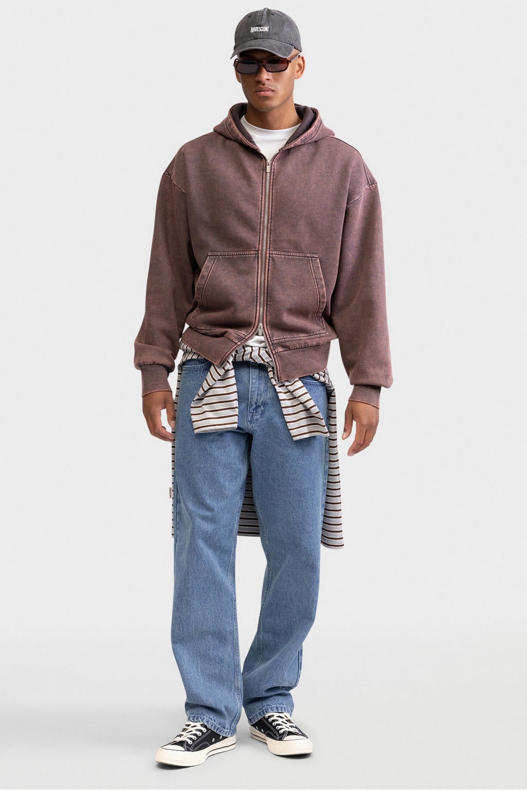 Redefined Rebel sweatvest - roze/bruin