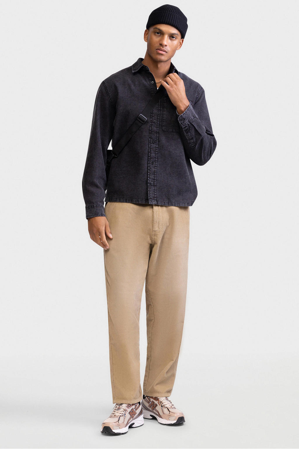 Redefined Rebel straight leg casual corduroy broek - bruin