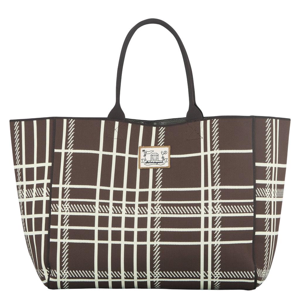 BECKSÖNDERGAARD geruite shopper Josie donkerbruin