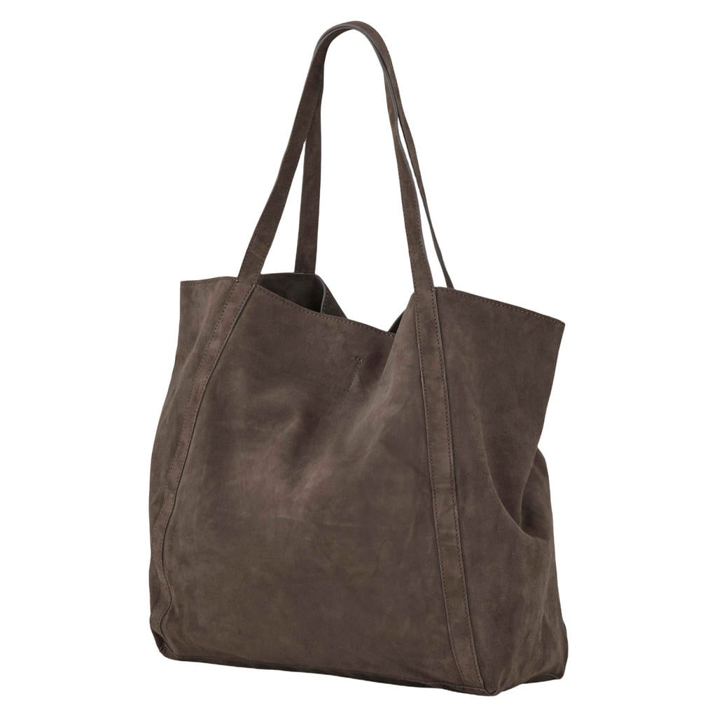BECKSÖNDERGAARD suède shopper Eden donkerbruin