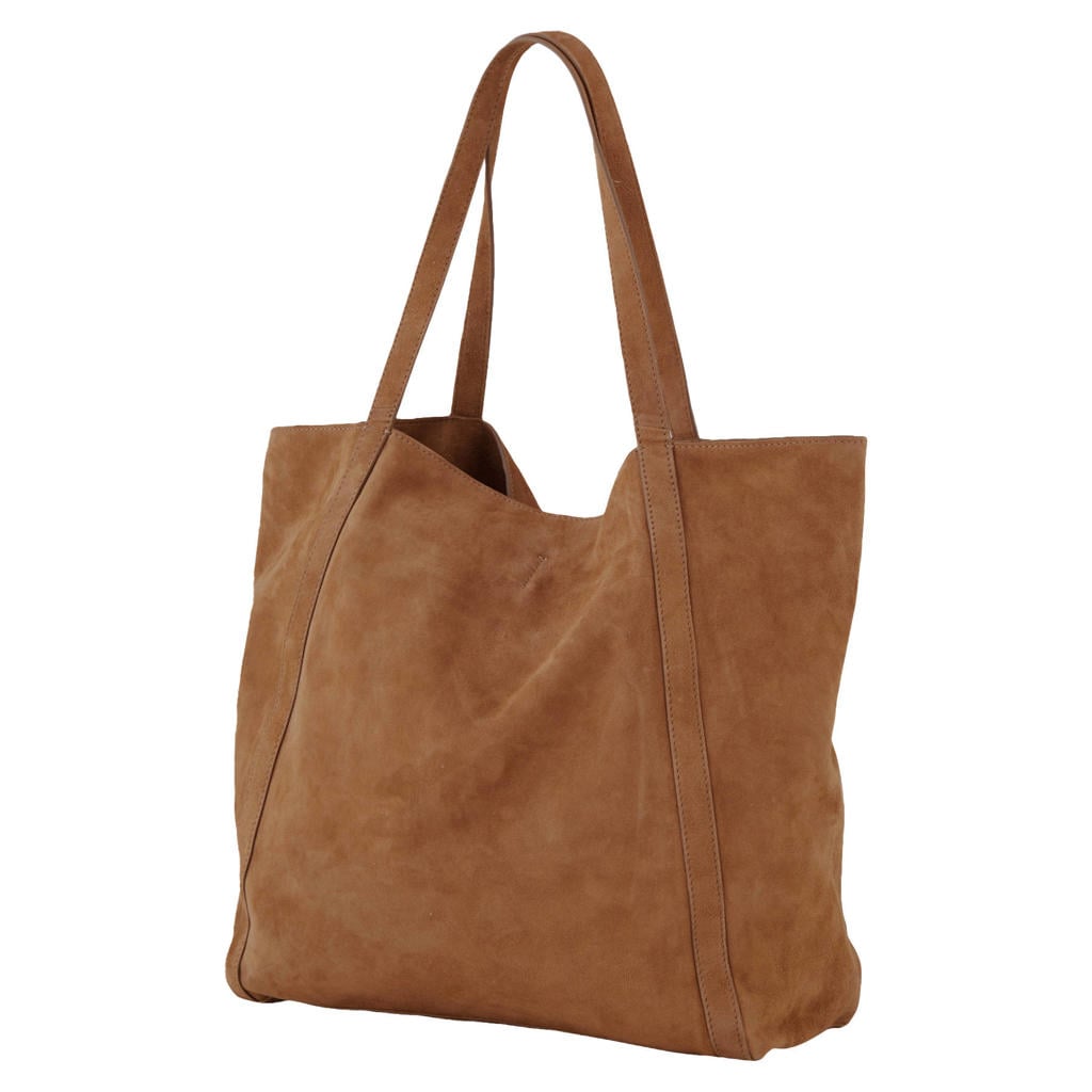 BECKSÖNDERGAARD suède shopper Eden cognac