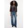 Studio AR by ARMA leren blouse - roodbruin