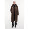 Studio AR by ARMA imitatiebont faux fur jas met ceintuur - donkerbruin