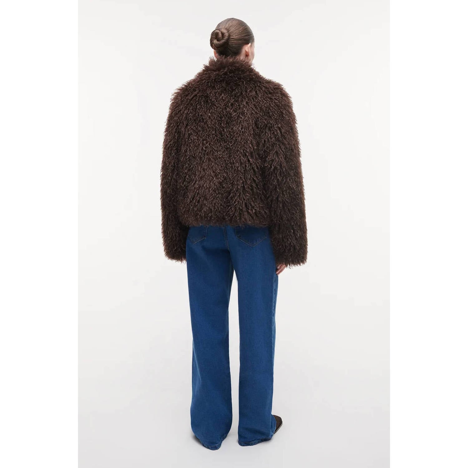 Studio AR by ARMA faux fur winterjas donkerbruin