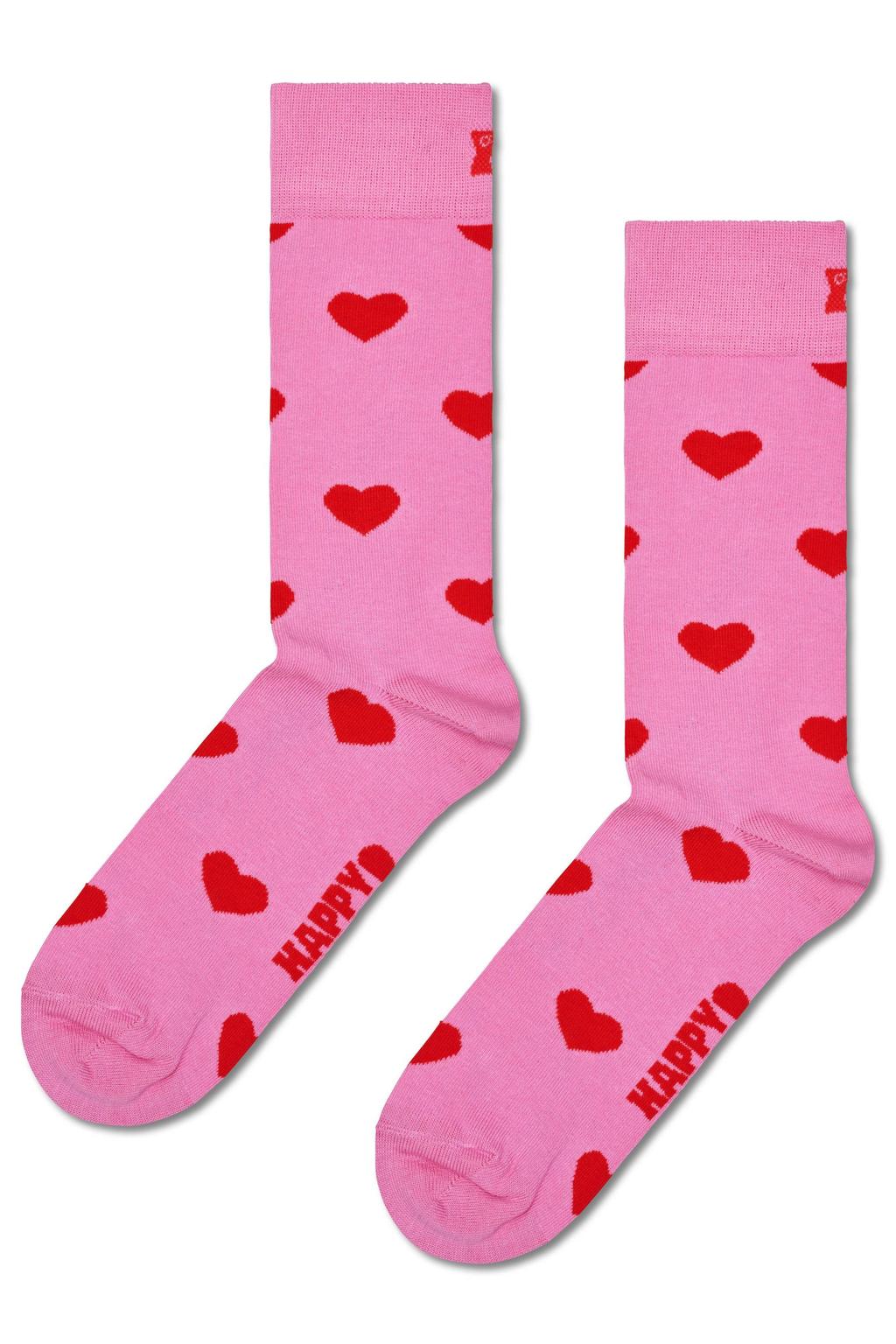 Happy Socks sokken Heart roze