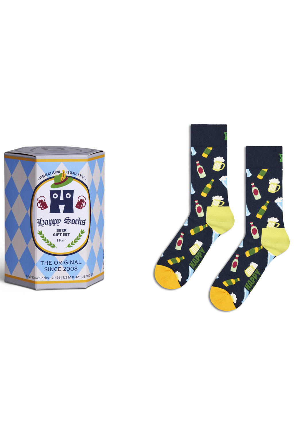 Happy Socks giftbox sokken Beer donkerblauw