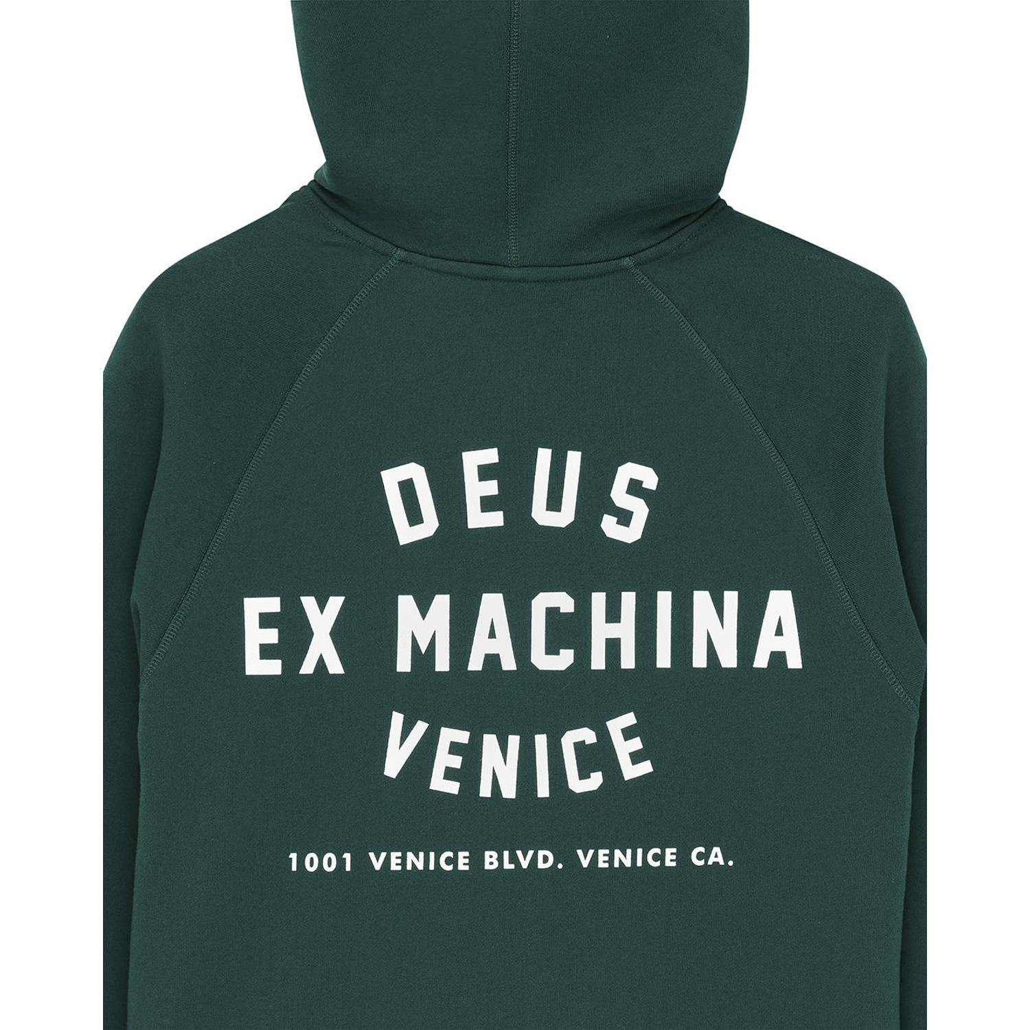 Deus Ex Machina regular fit hoodie met backprint racing green