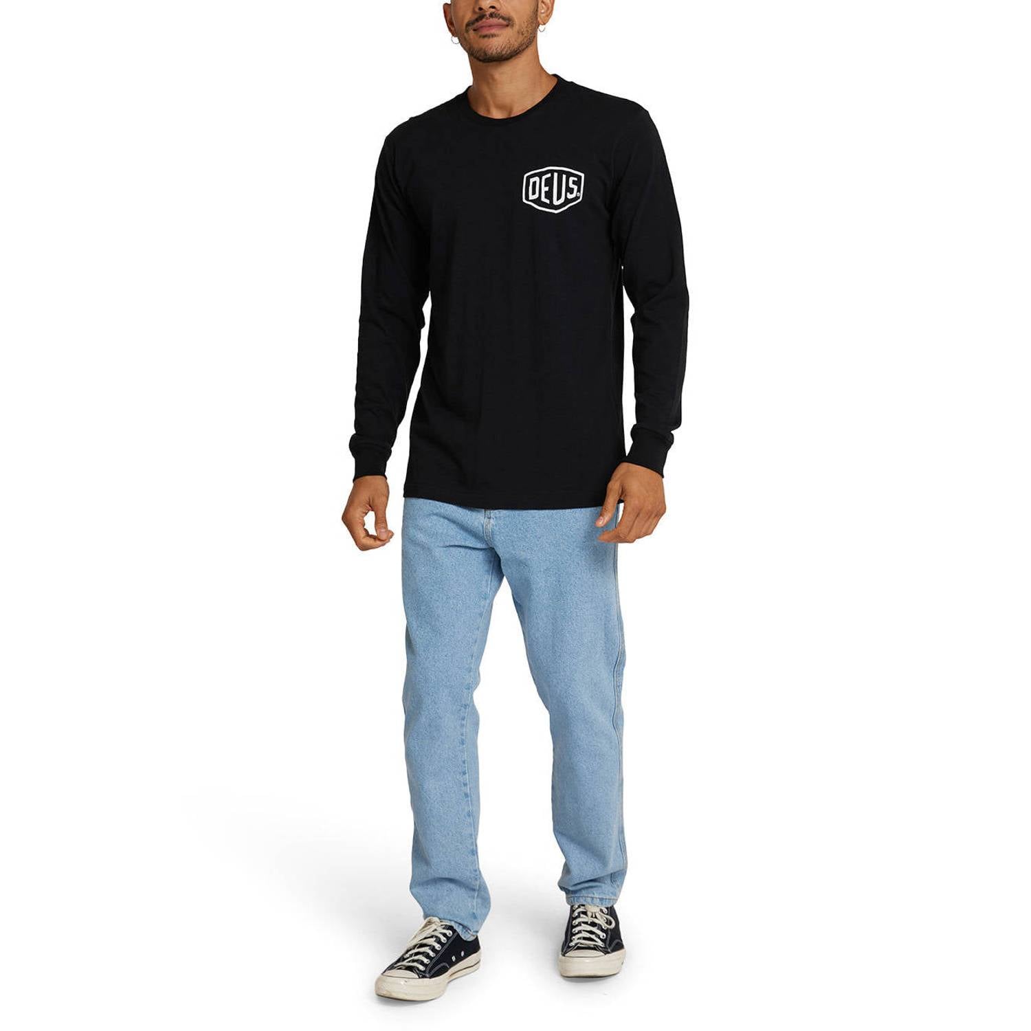 Deus Ex Machina longsleeve met backprint zwart
