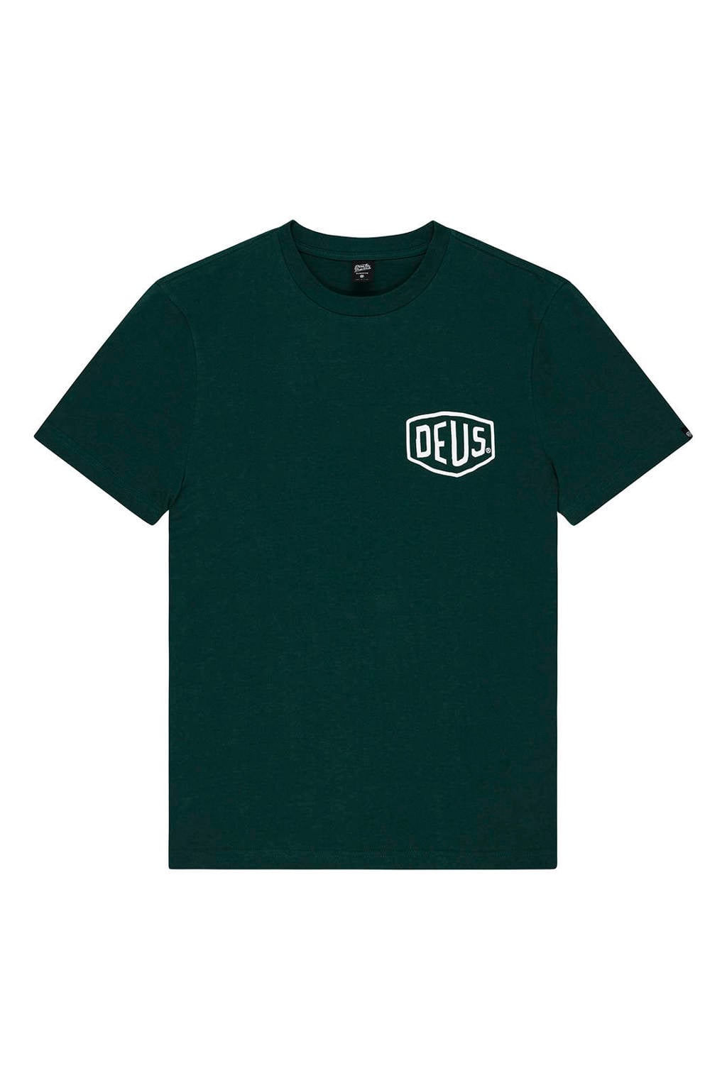 Groene heren Deus Ex Machina regular fit T-shirt van katoen met korte mouwen en ronde hals